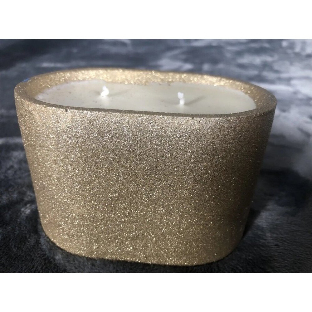 Hand Poured Candle Coconut Soy Blend Sweater Weather Handmade Concrete Vessel - Picture 3 of 3
